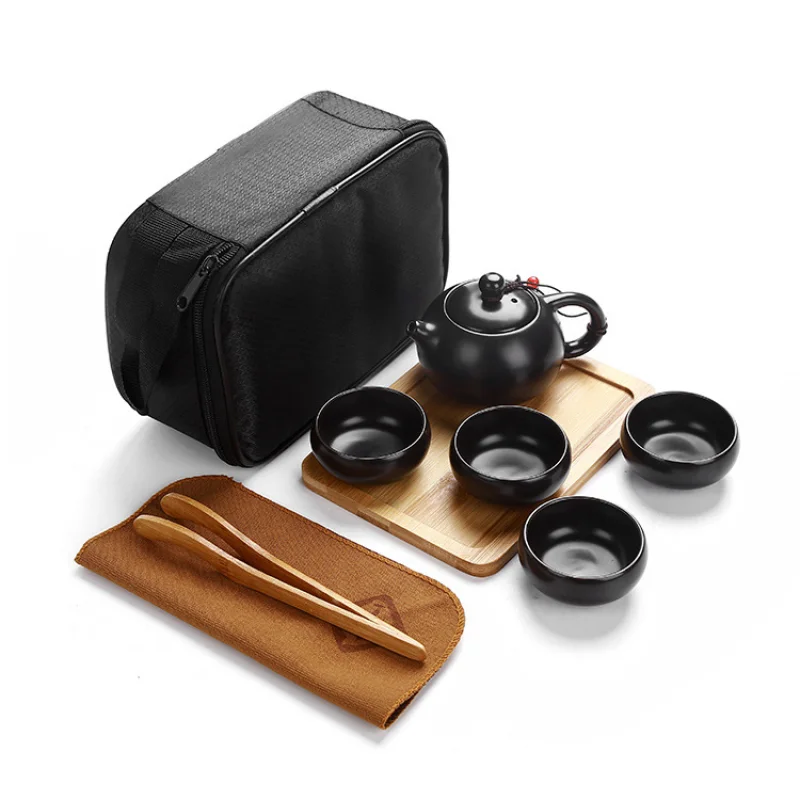 

Chinese Kung Fu Tea Set Portable Teaware Set Ceramic Teapot Teaset Gaiwan Tea Cup Of Tea Ceremony Tea Pot Traveller Teaware Gift