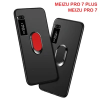isecret cover for meizu pro 7 plus case luxury soft black silicone magnetic car holder ring case for meizu pro 7 plus funda capa