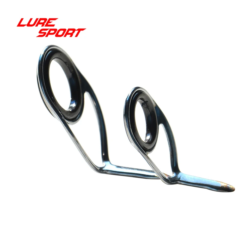 

LureSport 4 pcs KT KL guides Silver Frame Black Ring Rod Building component Repair DIY Accessory