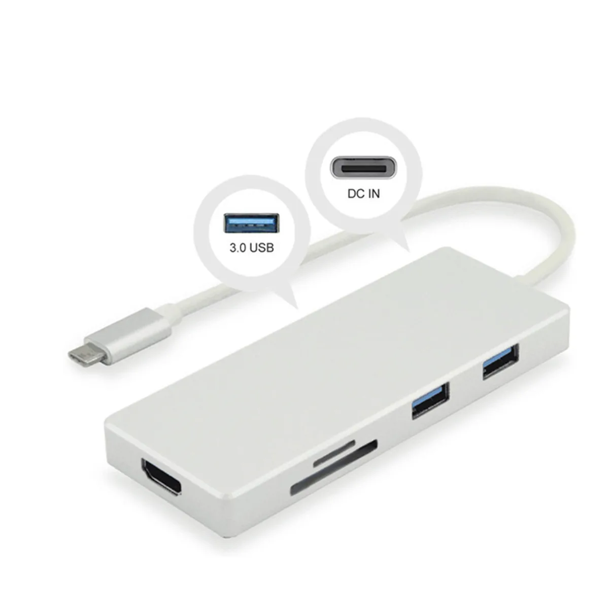 LEORY 8 в 1 usb type C адаптер концентратор для MacBook Pro 3 USB 0 порт/4 K HDMI/RJ45/SD TF кард ридер/USB