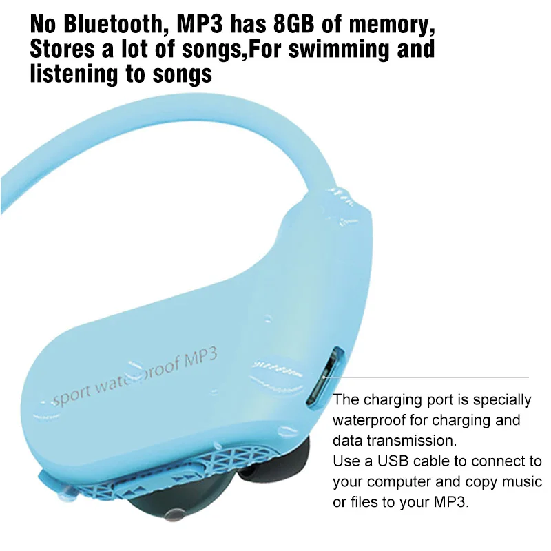 100% Оригинальные Водонепроницаемый Mp3 Player Плавание Наушники спортивные наушники