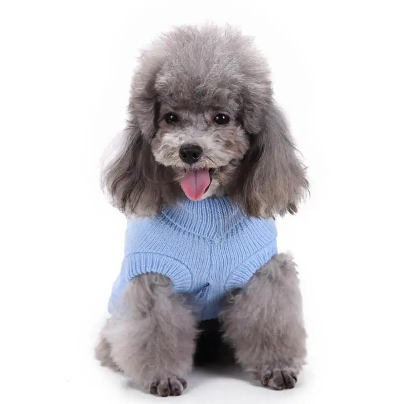 1 pcs Pet Dog Clothes Winter Chihuahua Puppy Coat Woolen Sweater Knitwear Clothing For Supplies Hot Sale A40 |