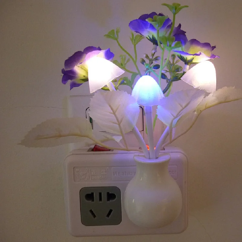 Новая креативная светодиодная цветная фиолетовая пятилистная Сливовая ваза