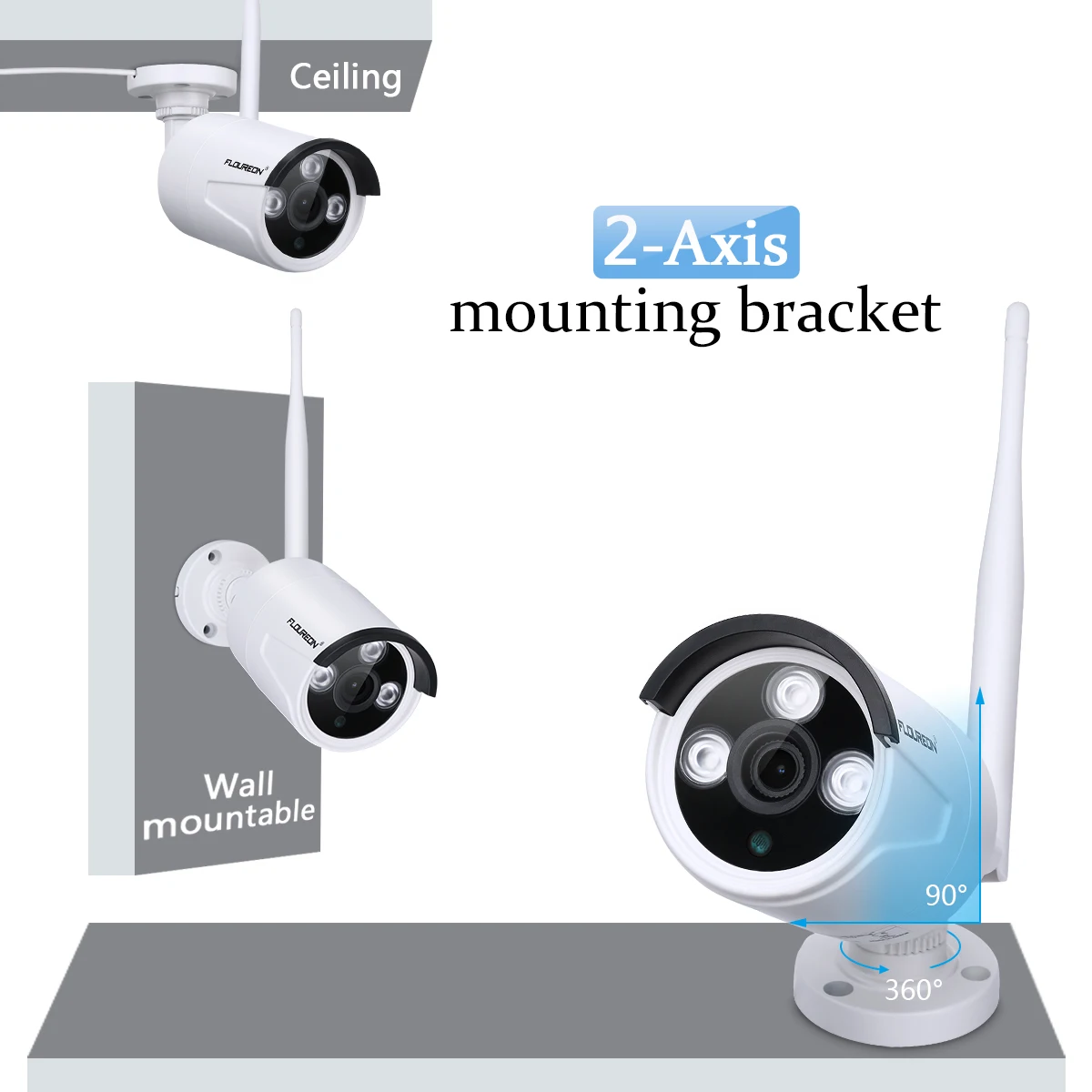 Floureon 1080 P 2.0MP WI FI беспроводные камеры безопасности Системы 4CH NVR с 4x1080 HD Indoor/outdoor
