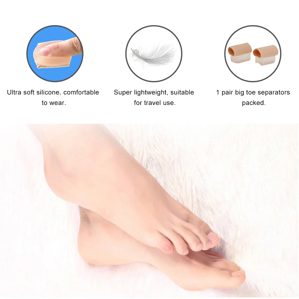 1 пара вальгусный сепаратор ортопеды корректор пальцев массажер большой Носок