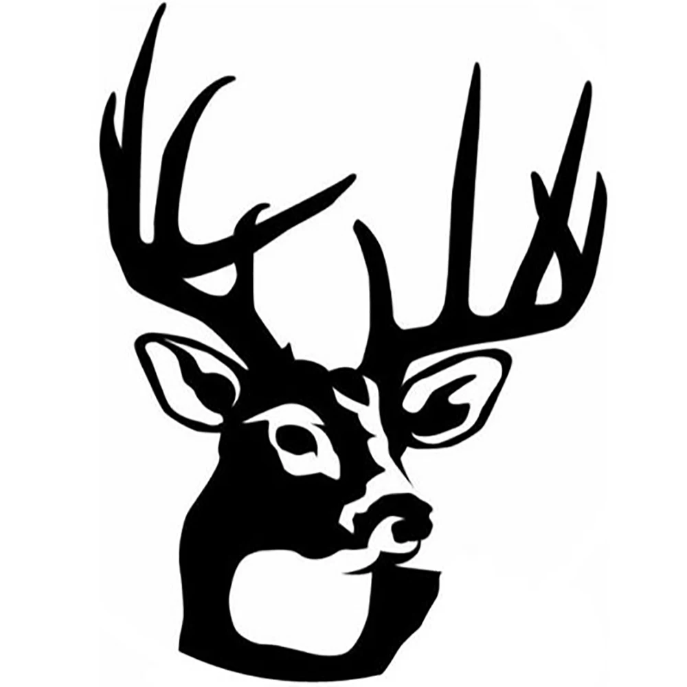 

11.2*15cm Car Window Decal Truck Outdoor Sticker Hunting Hunt Buck Deer Head Vinyl Car Wrap Car Styling
