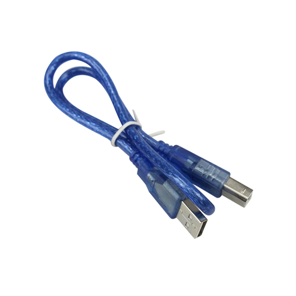 LEORY 1 шт. 30 см синий USB 2 0 Тип A штекер типа B Мужской Силовой кабель передачи данных