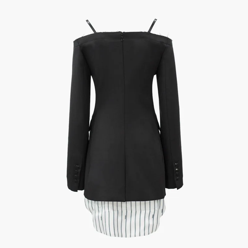 Новинка 2020 летняя тонкая одежда полосатый лоскутный Блейзер винтажный