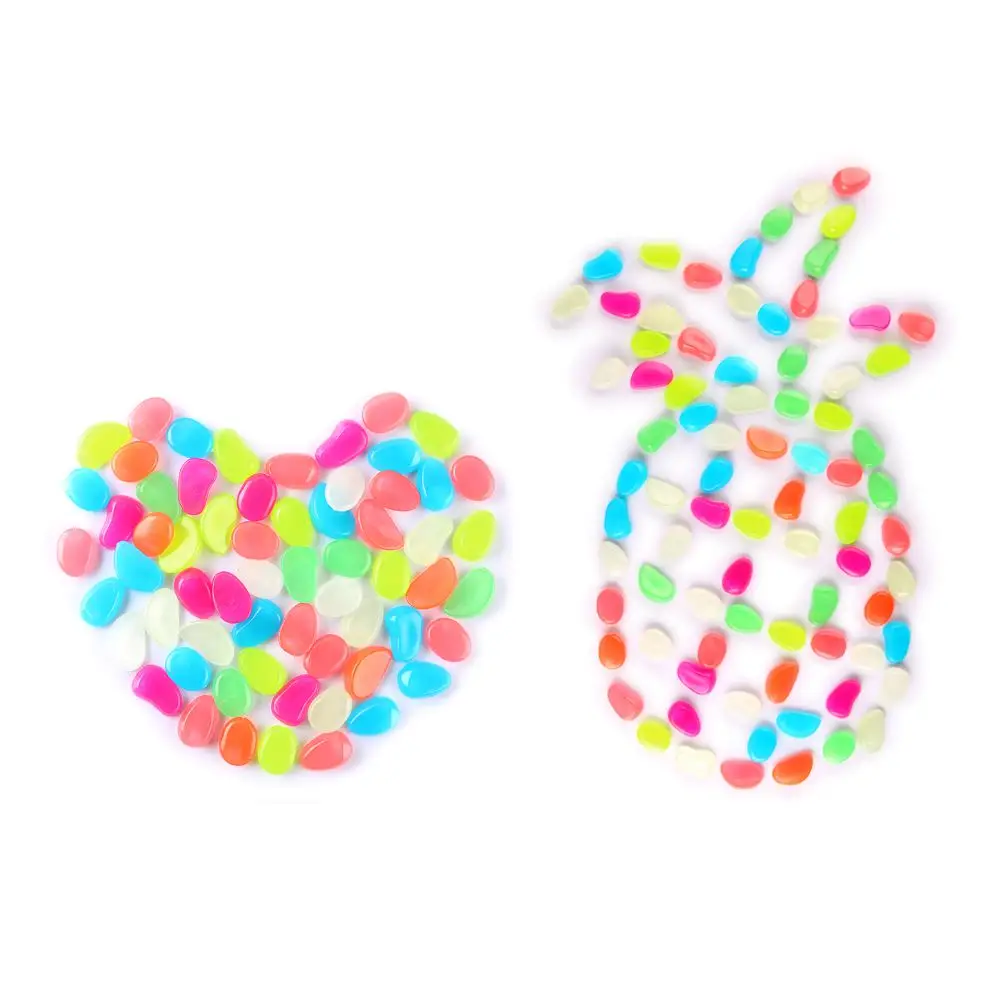 COZZINE 100 шт. галька светящиеся камни светятся в темноте Сад Аквариум DIY украшения