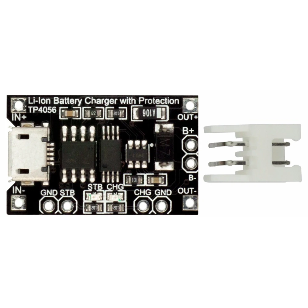 Зарядное устройство RobotDyn Tp4056 Micro usb 18650 Li ion 1 А с разъемом питания и кабелем версии
