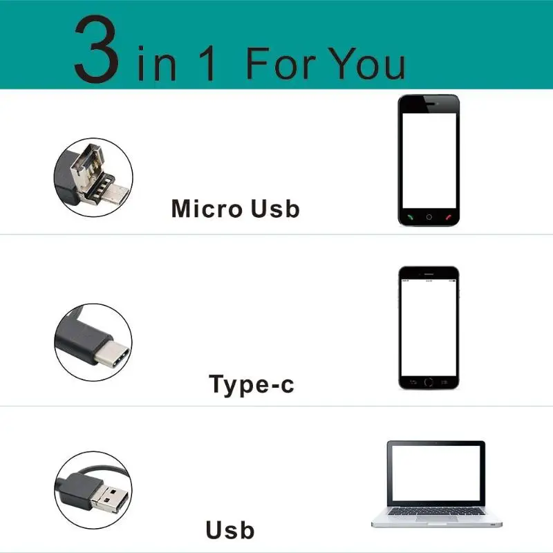 Эндоскопа 0.3MP змея визуальный Earpick USB инспекции 6 светодиодный бороскоп