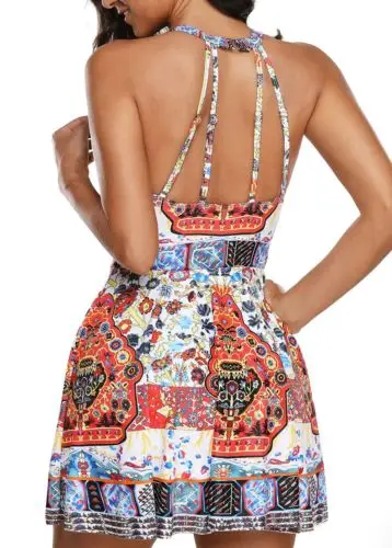 

New Women Swimdress Summer Sleeveless Backless One Piece Swimsuit Beachwear Swimwear Bathing Bikini Plus Size