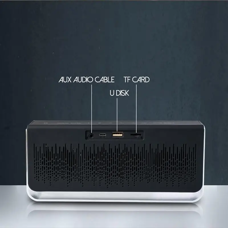 Зеркало Bluetooth динамик часы будильник Портативная Беспроводная колонка с