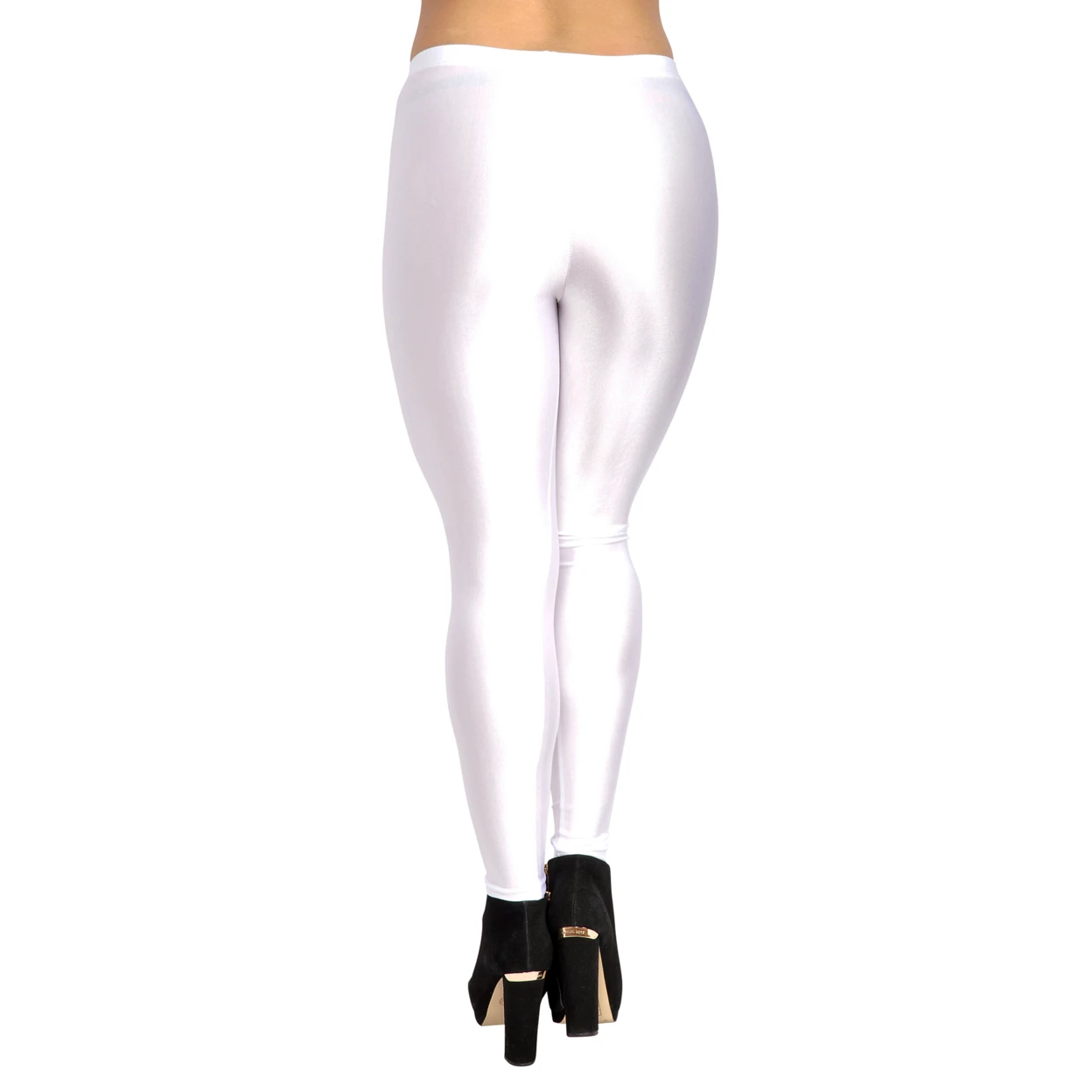 Женские блестящие Candy неоновые леггинсы Маленькие белые | Женская одежда
