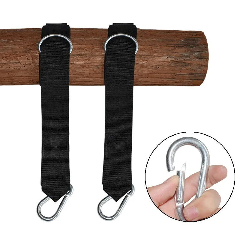 1 комплект ремней для гамака веревка с металлической пряжкой и 2 карабинами