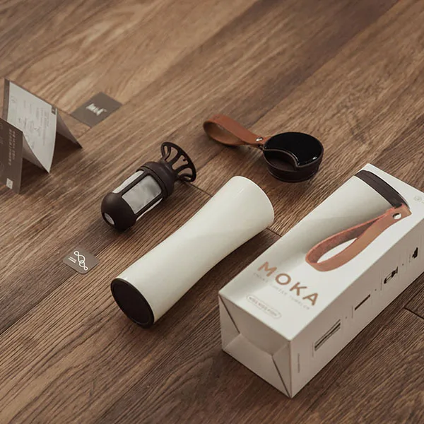 Xiaomi KissKissFish MOKA нержавеющая сталь портативная умная кофейная чашка кружка для