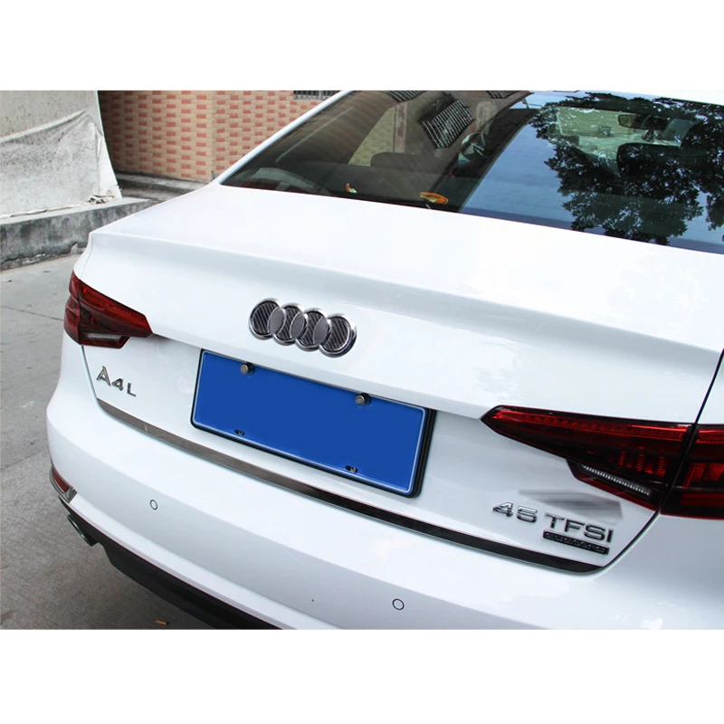 

Real Carbon Fiber Rear Car Logo Sticker Decal Fit For Audi A4 2017-2019