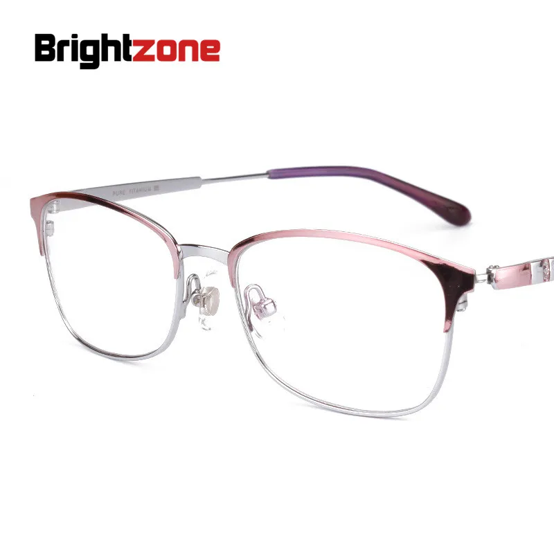 Brightzone новый чистый Титан полная оправа миопия для очков женские брендовые