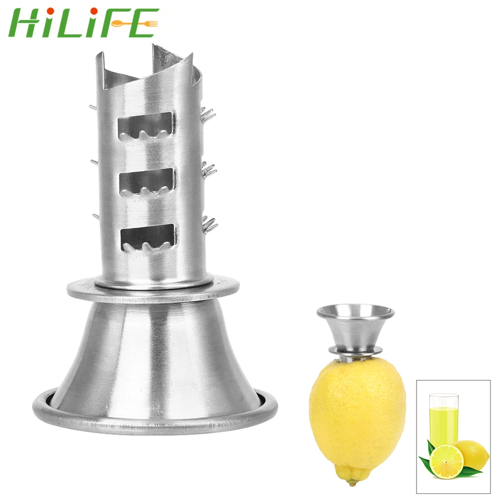 HILIFE Manually Lemon Squeezer For Lemon Orange Limes Citrus Juice Squeeze Hand Juicer Pourer Screw Stainless Steel Fruit Tool