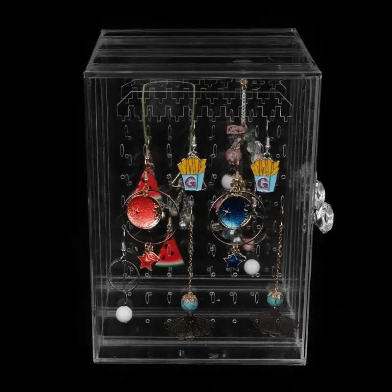 Прозрачные акриловые подставки для серег полка высокое качество коробка