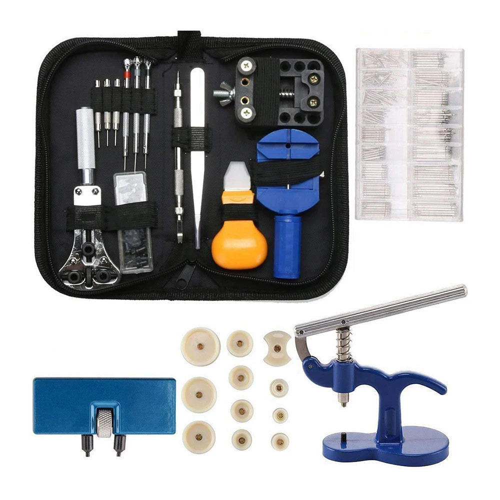 

Professional Watch Repair Tool Set - 499 pcs Watch Tools Watch Case Press Tool with 12 Plastic Insert Pressing Plates Watch Re