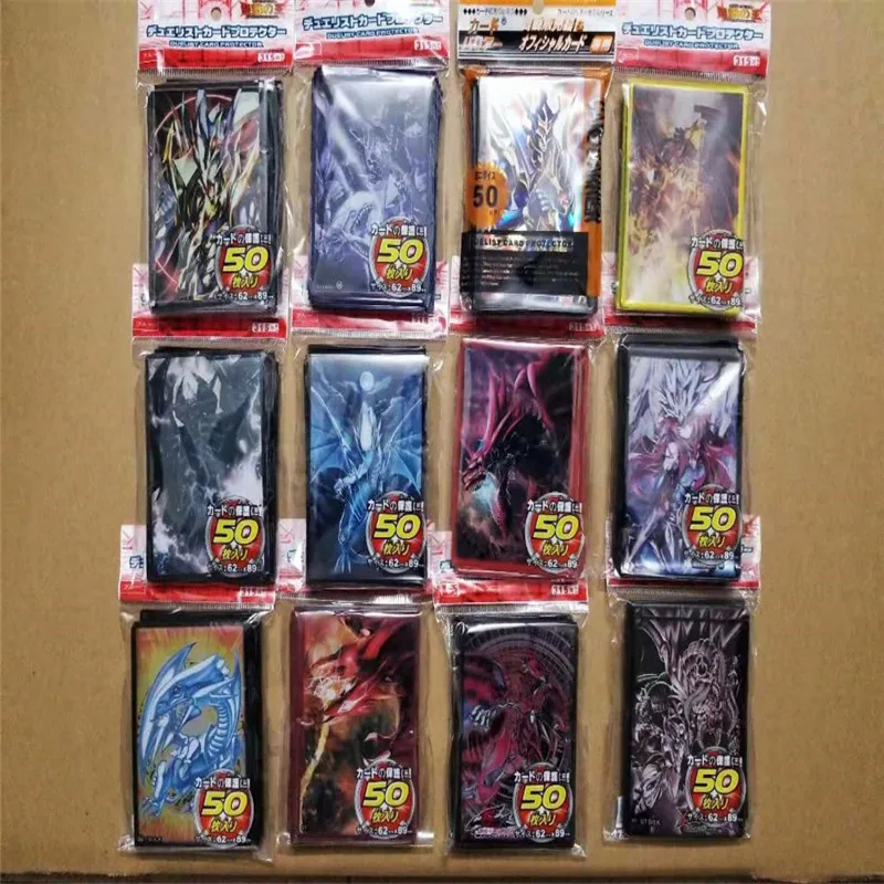 

50 шт./лот набор рукавов для карт yu-gi-oh из аниме yugioh для косплея император дракон Темный волшебник для девочек настольные игры защита duelist