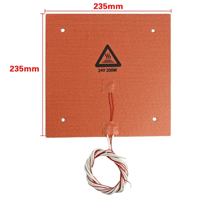 3D принтер аксессуары Ender-3 235x235Mm 24V 200W Горячая платформой кровати силиконовый