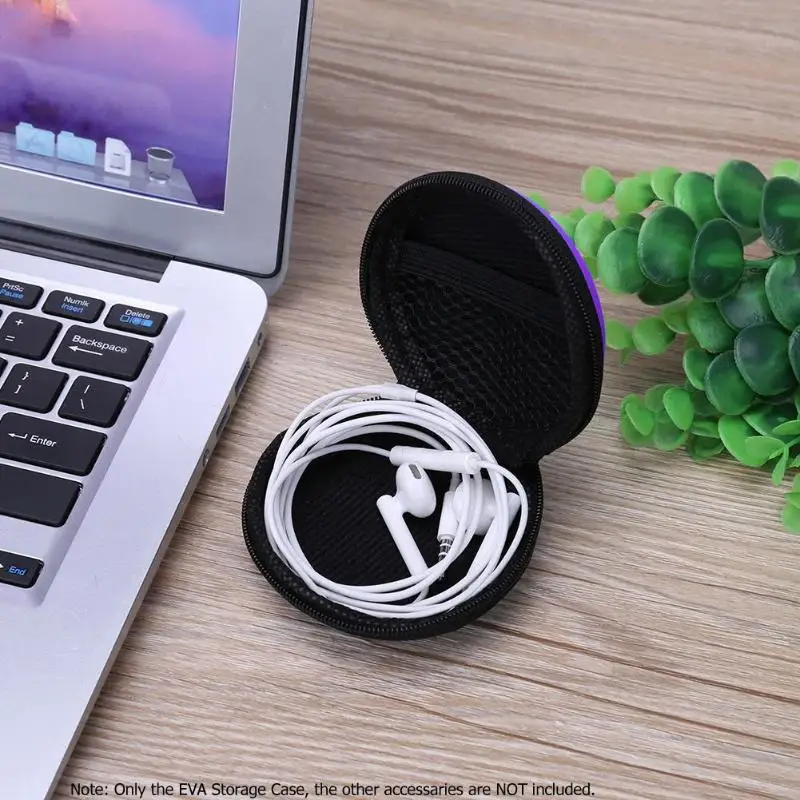 ALLOYSEED миниатюрный круглый чехол из ЭВА футляр для хранения гарнитуры Bluetooth