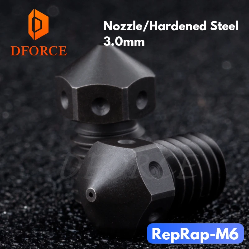 DFORCE закаленной Сталь RepRap M6 насадка 0 4/3 мм V6 для печати пей PEEK или нить из