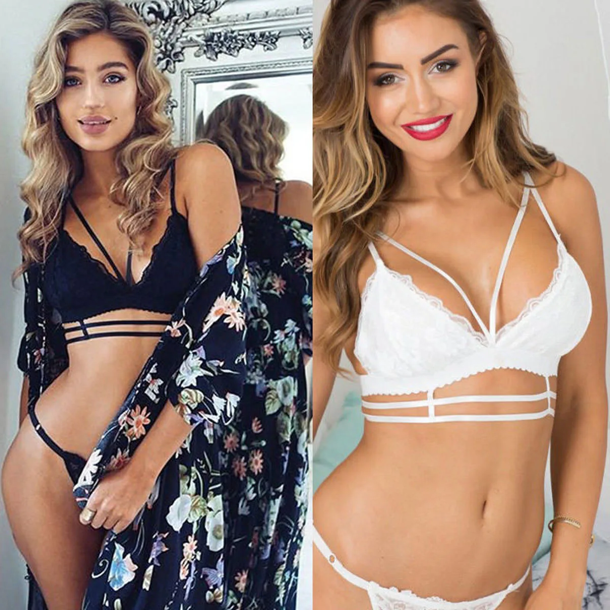 THEFOUNF Для женщин кружевные бюстгальтеры женские пикантные Bralette клетке с открытой