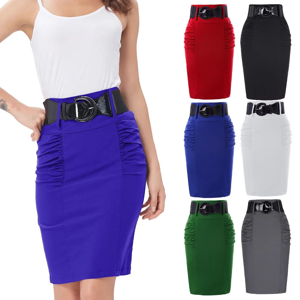 Женская юбка карандаш винтажная облегающая миди в ретро стиле 50s|work pencil skirt|midi