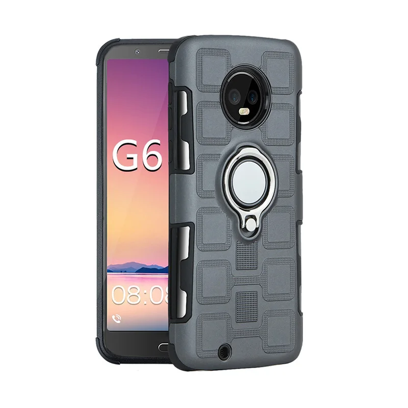 Металлический чехол с кольцом для мобильного телефона Motorola G6 Plus автомобильный