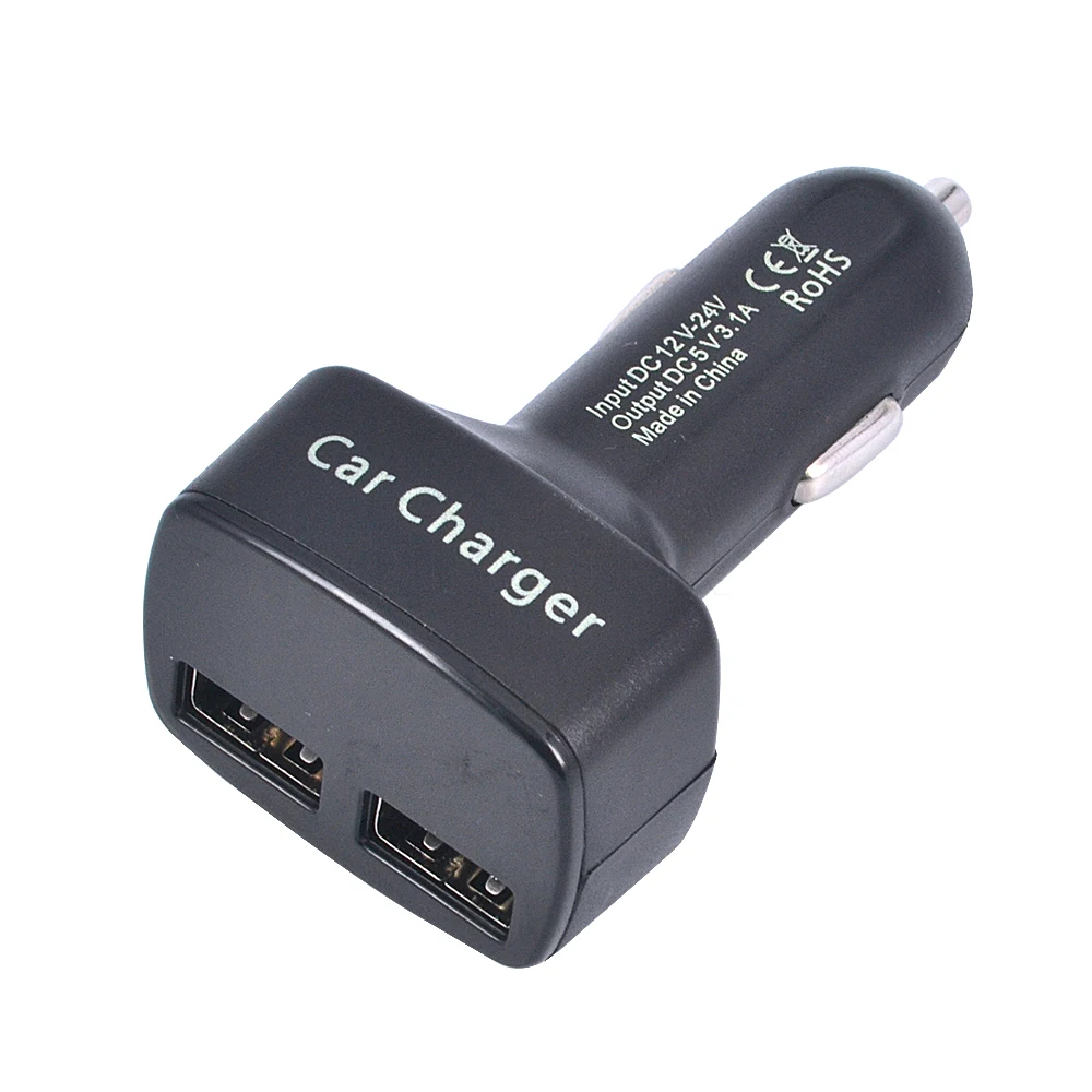 Двойной Переходник USB для зарядки в машине 5 3 1 А 2 порта автомобильное зарядное