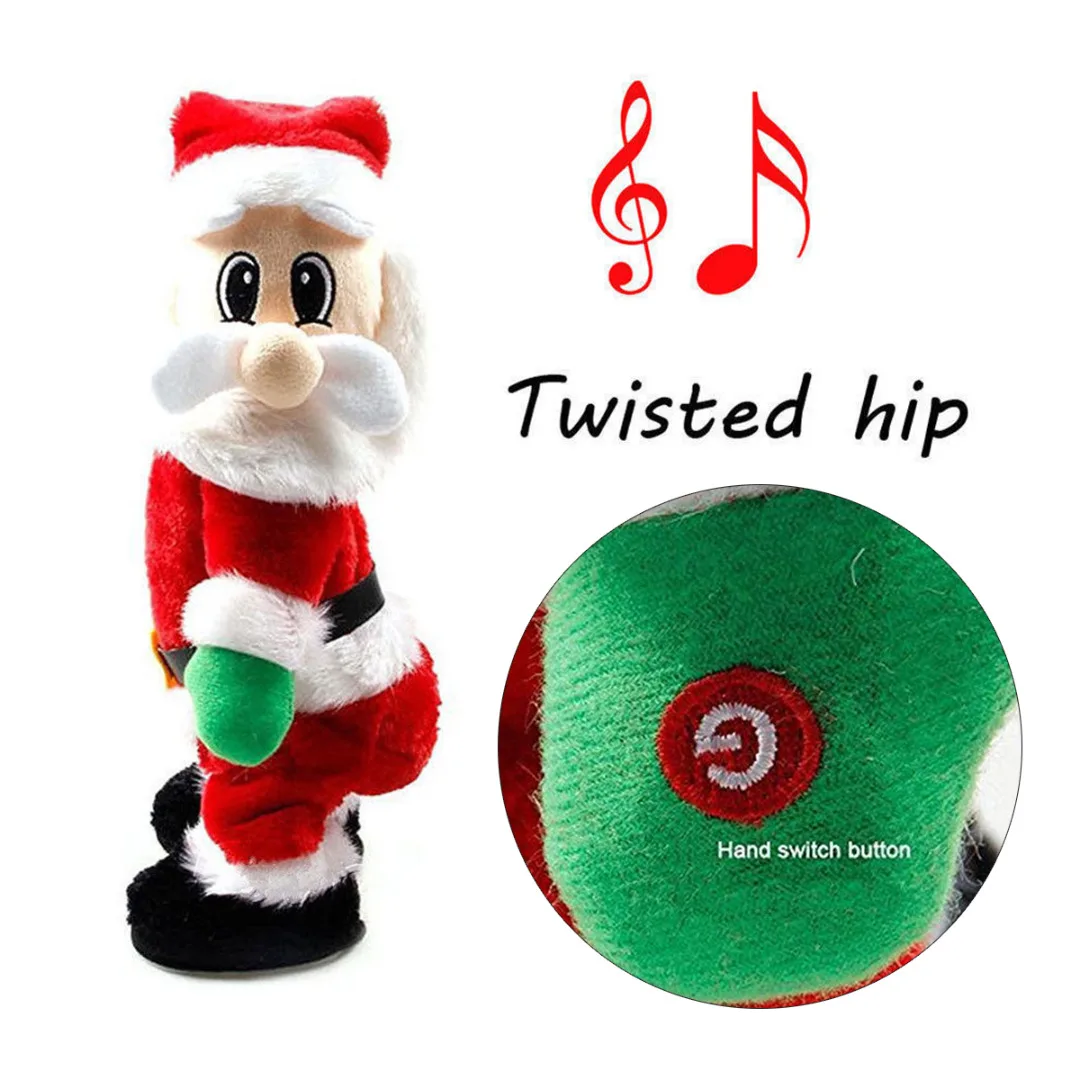 Новый Электрический Рождественская Фигурка Санта Клауса витой бедра Тверкинг