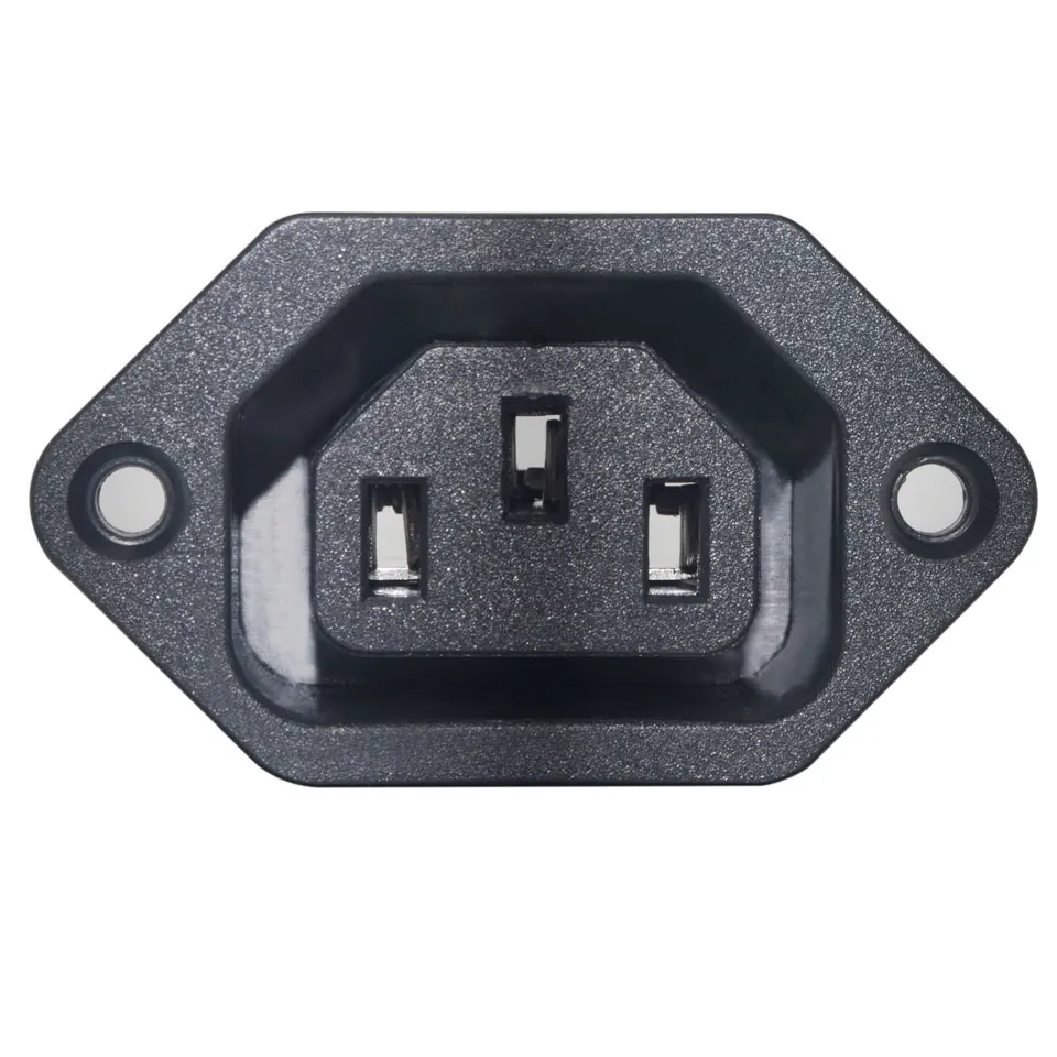 Розетка питания переменного тока IEC320 C14 3 контактный панельный разъем на входе