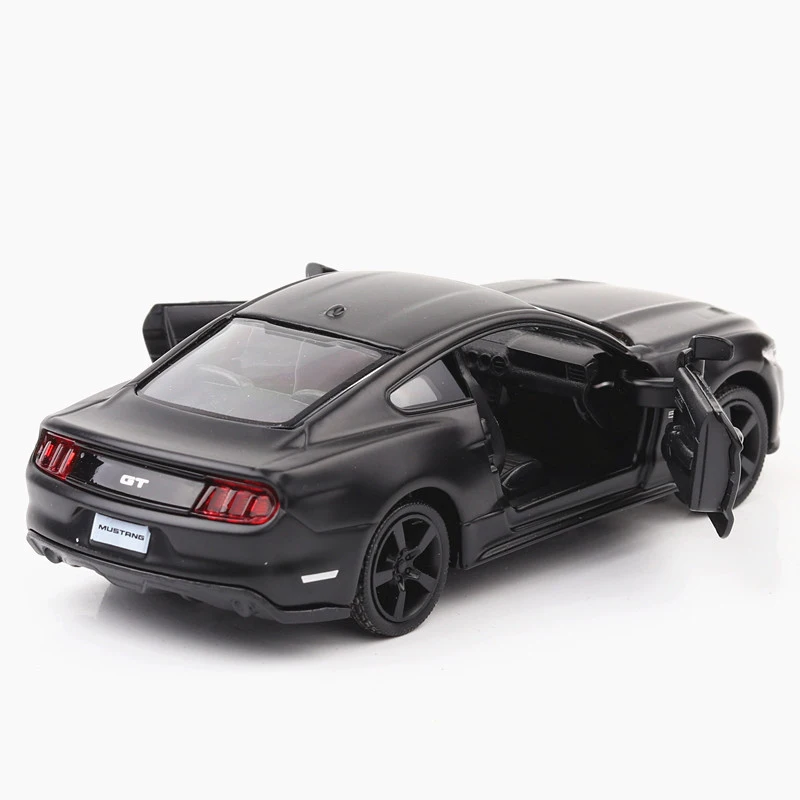 1:36 сплав Матовый Черный Ford Mustang Тяговый ретро автомобиль игрушечный