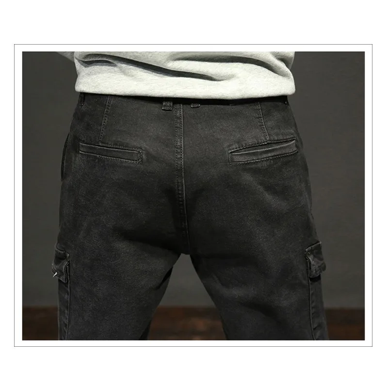 New Arrival Spring Autumn Jeans Men Large Size Loose Solid Fashion Mid Harem Pants Zipper Fly Full Length Bargain Price