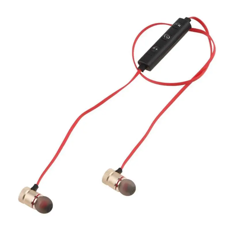 Плоских проволочных поясов для спортивные Bluetooth наушники BT 4 2 бас стерео