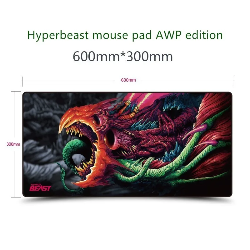 1 шт. большой коврик для мыши AWP Hyperbeast игровой в стиле M4a1 на заказ лимитированный