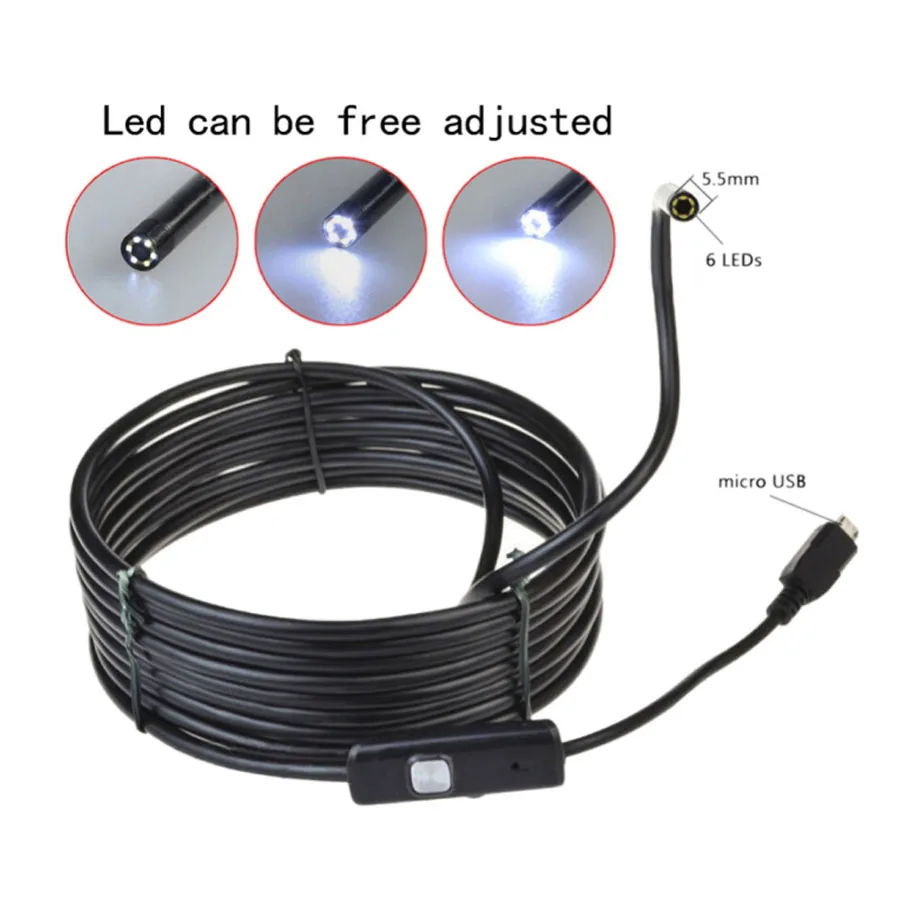 EastVita USB-эндоскоп для Android Камера 5 мм объектив USB эндоскопа Водонепроницаемый Borescope