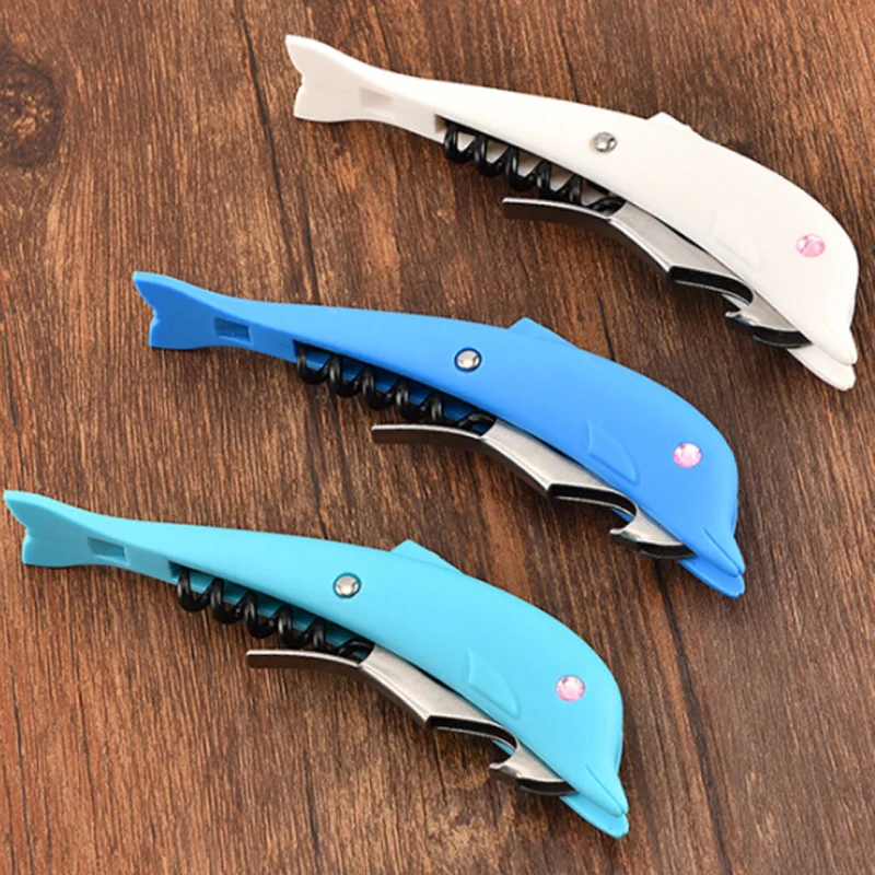 

BalleenShiny Delphinus Beer Openers Creative Can Tin Openers Practical Red Wine Corkscrews Multi-function Kitchen Bar Gadgets