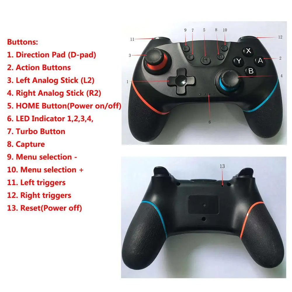 Bluetooth контроллер EastVita для Nintendo Switch Pro бесплатное управление стабильный сигнал