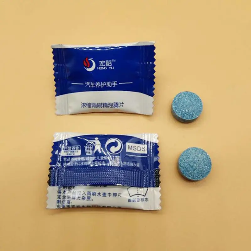 

10pcs/set Condensed Effervescent Tablet Wiper Water Solid Wiper Concentrated Super Auto Glass Conventional Cleaner