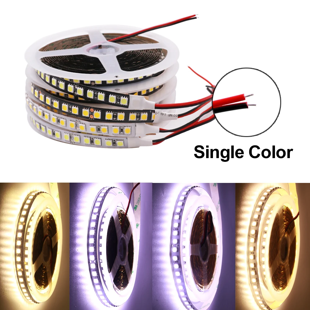 12 В 24 в 5050 RGB Светодиодная лента 120 светодисветодиодный s/m холодный белый теплый