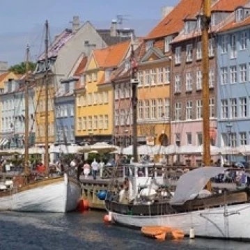 Nyhavn Copenhagen Denmark постер печать пола Томпсона (36x24) |