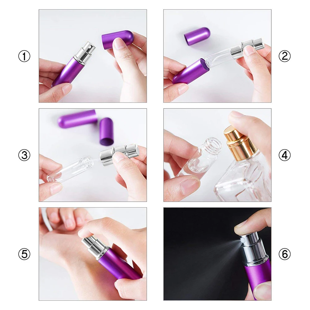 Портативные флаконы для духов 3 шт. многоразовые распылители дома и путешествий