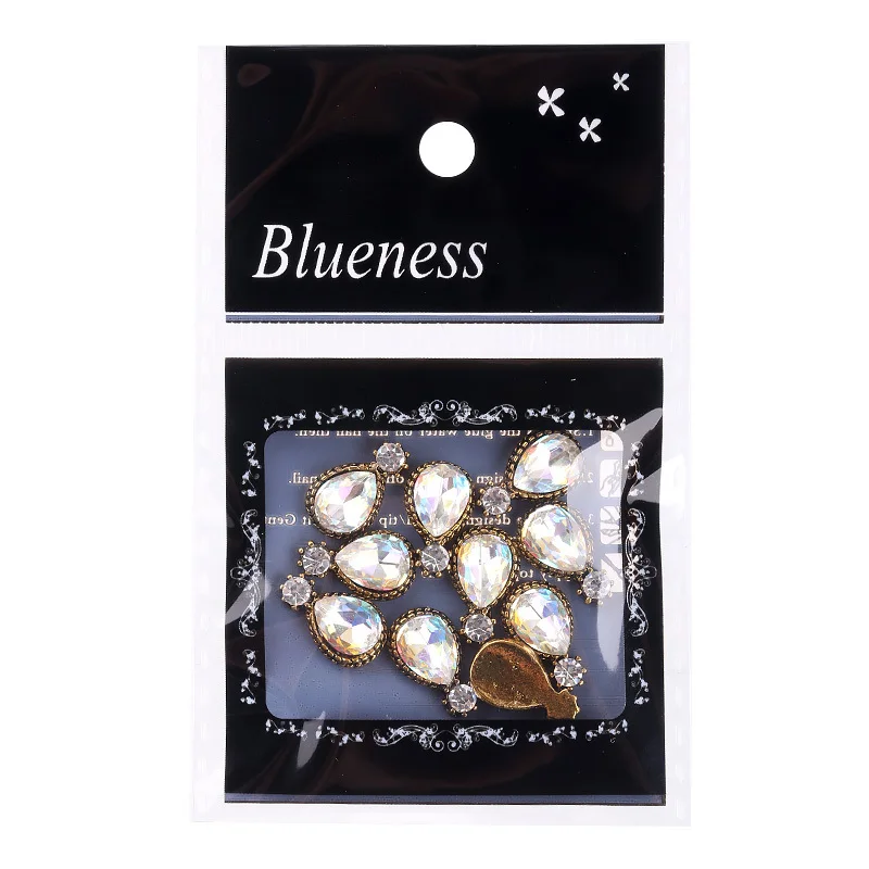 Blueness 10 шт./лот 3D для самостоятельного маникюра украшения ногтей стразы УФ гель