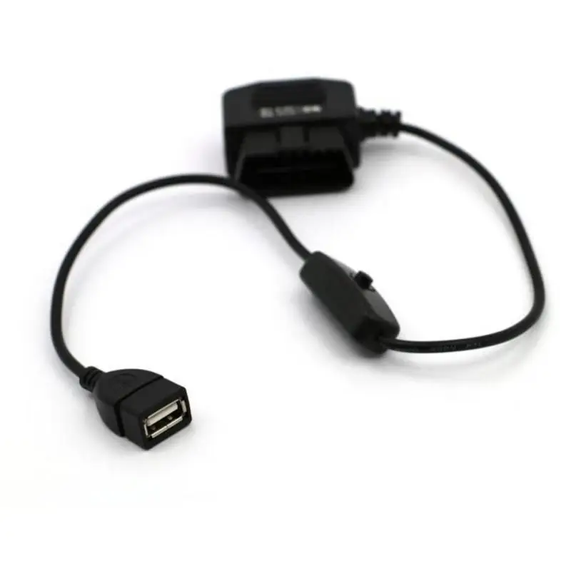 Non-destructive Power Acquisition Step-down Cable Of Intelligent OBD Driving Recorder USB Module Port 12V To 5V Parking Monitori |