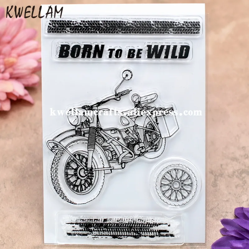 Штамп BORN TO BE WILD для скрапбукинга чистый штамп прозрачный 10x15 см KW8010224 | Дом и сад