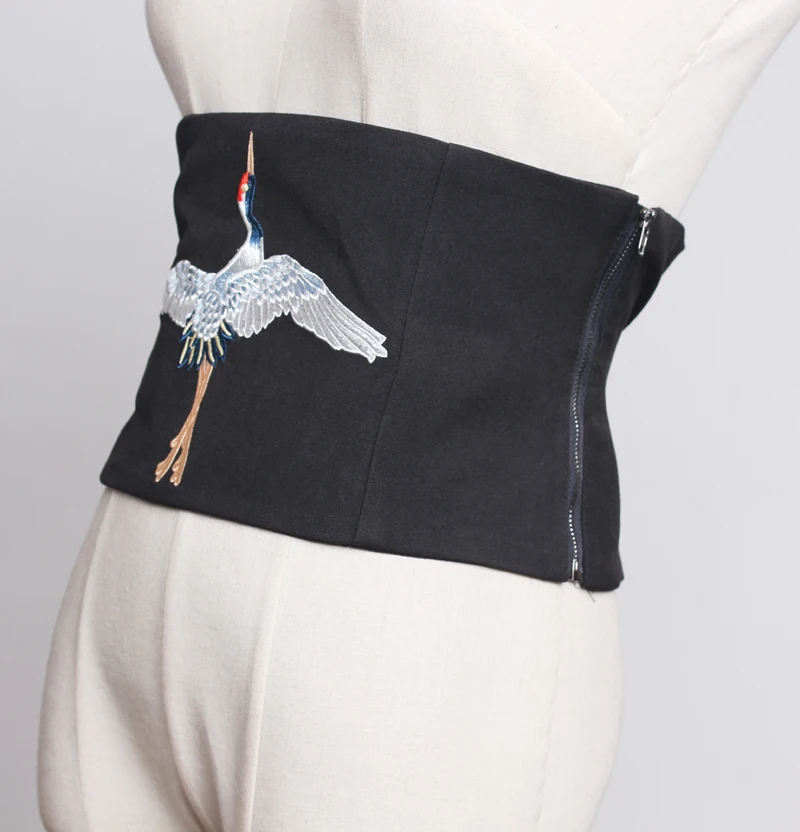 LANMREM весна-лето Ретро стиль модный китайский кран с вышивкой бандаж пояс на